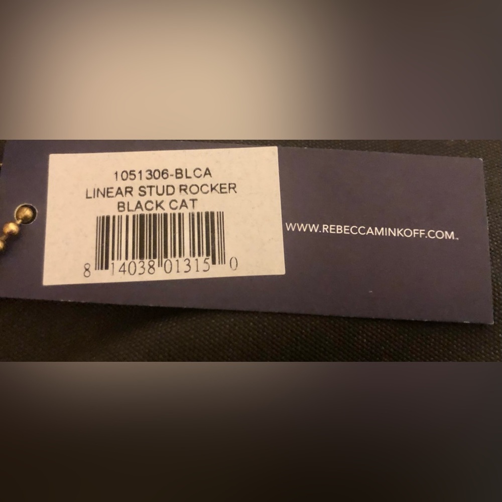 🤩 *RARE* “Minkette” BAG CLIP! & REBECCA MINKOFF BLACK LINEAR STUD X-BODY! - Picture 7 of 8